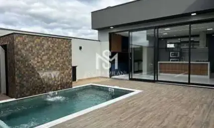 Condomínio Dona Maria Cândida Indaiatuba/SP - Casa em Condomínio  com 03 suítes, escritório e piscina - Indaiatuba /SP