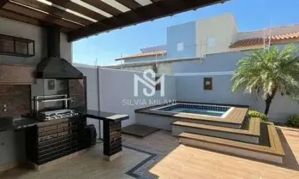Condomínio Bréscia Residencial - Casa sobrado em Condomínio com 03 suítes, escritório e piscina-Indaiatuba/SP