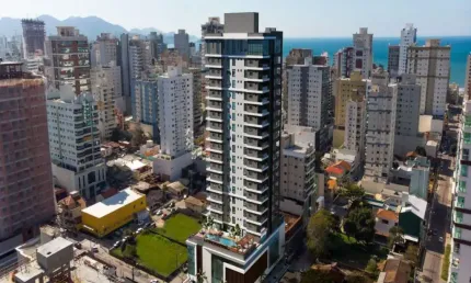 Em Construção | Ótimo Apartamento 3 Suítes, 2 vagas de Garagem na Meia Praia em Itapema/SC - Imobiliária África
