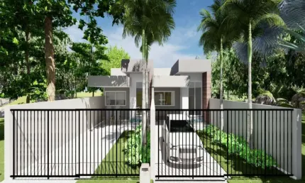 LANÇAMENTO! Casa com piscina, 3 Quartos, sendo 1 Suíte, 3 vagas de Garagem descobertas, praia Eliana, Guaratuba/PR - Imobiliária África