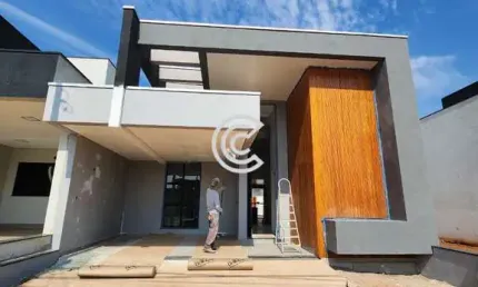 Casa em condomínio fechado com 3 quartos à venda na Avenida Luís Greco, 01, Vila Monte Alegre IV, Paulínia, 147 m2 por R$ 1.200.000