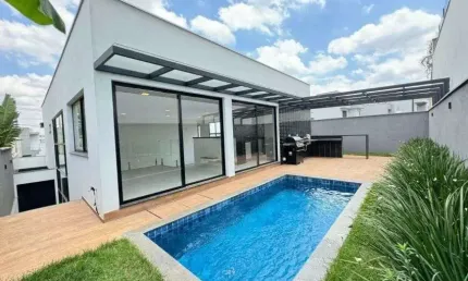 Casa semi-térrea no condomínio residencial villa d'aquila com 3 suítes e 6 vagas de garagem - r$ 1.5