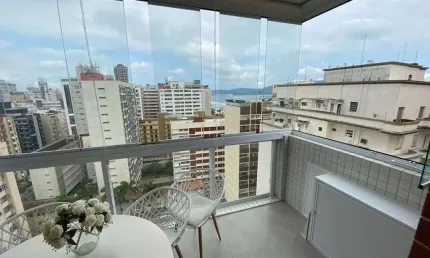 Apartamento com 1 dormitório à venda, 46 m² por r$ 899.000,00 - boqueirão - santos/sp