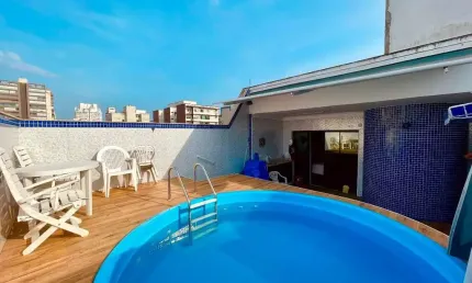 Cobertura à venda, 223 m² por r$ 1.600.000,00 - boqueirão - santos/sp