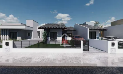 Casa térrea com 3 dormitórios, 1 vaga garagem,  à venda, 66 m² por r$ 419.900 - benedito - indaial/sc