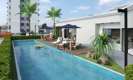 Apartamento à venda em Brusque-SC, bairro São Pedro, 2 quartos, 1 sala, 1 banheiro, 1 vaga de garagem, 44,44 m² de área.