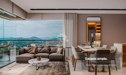 Apartamento 1 suíte + 2 dormitórios com Vista para a Serra do Mar em Joinville - SC