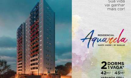 Apartamento com 2 dormitórios à venda, 42 m² por R$ 316.300,00 - Vila Palmares - Santo André/SP