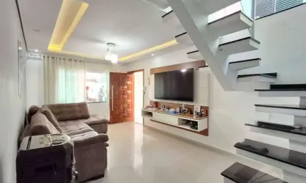 Sobrado com 3 dormitórios à venda, 163 m² por R$ 750.000,00 - Jardim Pedroso - Mauá/SP