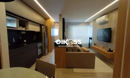 Apartamento com 1 dormitório 100% mobiliadopara alugar, 45 m² por r$ 5.450/mês - jardim aquarius - são josé dos campos/sp