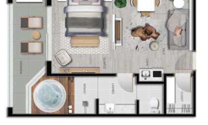 Flat com 1 quarto à venda na Av Presidente Castelo Branco,, Jardim Belvedere, Campos do Jordão