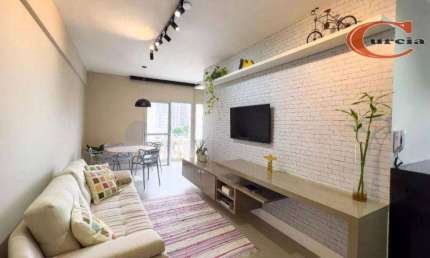 Apartamento com 1 dormitório para alugar, 48 m² por R$ 5.250/mês - Moema Pássaros - São Paulo/SP