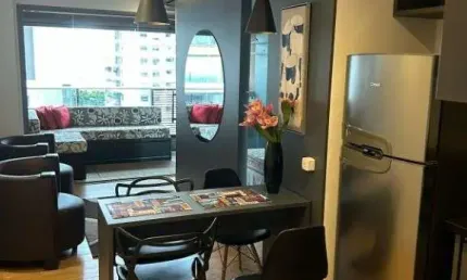 Apartamento com 1 dormitório para alugar, 45 m² por R$ 5.100,00/mês - Brooklin Paulista - São Paulo/SP