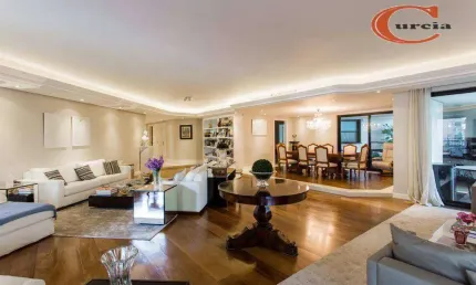 Apartamento com 4 dormitórios à venda, 601 m² por r$ 14.450.000,00 - moema - são paulo/sp