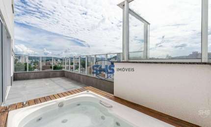 Apartamento com terraço e jacuzzi em andar alto no bairro Vila Nova