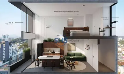 Apartamento com 1 dormitório à venda, 46 m² por R$ 516.000,00 - Vila Nova - Blumenau/SC
