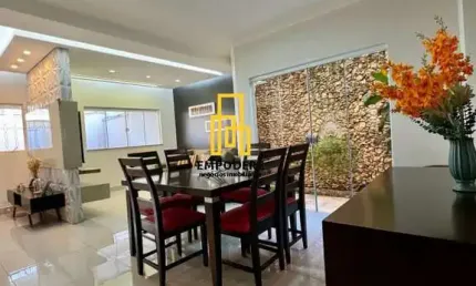 Casa para venda em uberlândia, santa mônica, 3 dormitórios, 2 suítes, 2 banheiros, 3 vagas