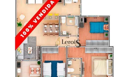 Apartamento com 3 dormitórios à venda, 87 m² por R$ 465.000 - Condomnio Ilhas do Mediterrneo - Itu/SP