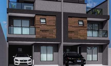 Sobrado Moderno com Terraço – 3 Quartos (1 Suíte) – 140 m² – Capão Raso _ Unidade 03