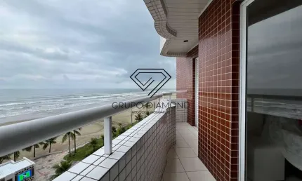 Apartamento frente mar 2 dorm para locação definitiva - caiçara