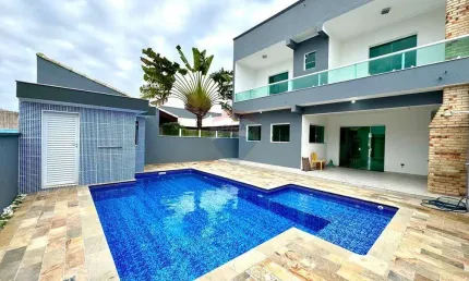 Casa em condomínio fechado com 3 quartos para alugar no Parque Balneário Oásis, Peruíbe 