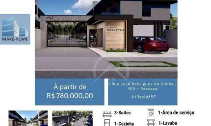Casa em condomínio fechado com 3 quartos à venda na Rua José Rodrigues da Cunha, 1, Ressaca, Atibaia