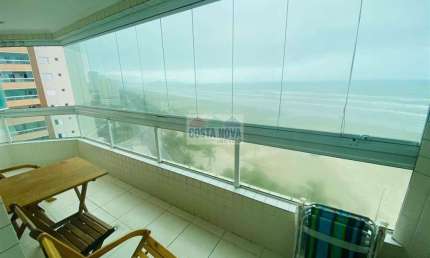 Apartamento a venda, 1 quarto, 1 banheiro, 1 vaga de garagem.  Predio frente mar,  mobiliado