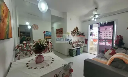 Apartamento à venda, com 2 quartos, 1 vaga e com vista mar no centro de São Vicente