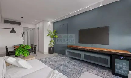 Apartamento de frente para o mar, 90 m2, 2 suítes e 1 vaga de garagem a venda no Embaré.