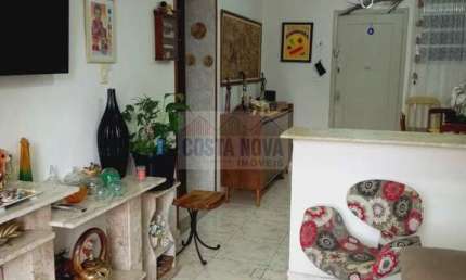 Apartamento à venda com 55m², 1 quarto, 1sala, 1 vaga e elevador no Centro de São Vicente