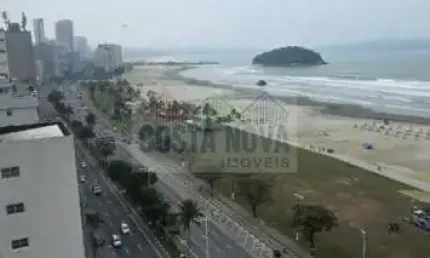 Kitnet à venda com 19m², 1 dormitório, 1 banheiro e 2 elevadores, frente ao mar - Porteira Fechada