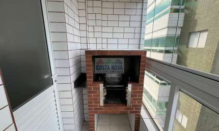 Apartamento com 1 quarto, 1 banheiro, 1 vaga. Lazer completo no bairro Mirim.  Aceita pernuta