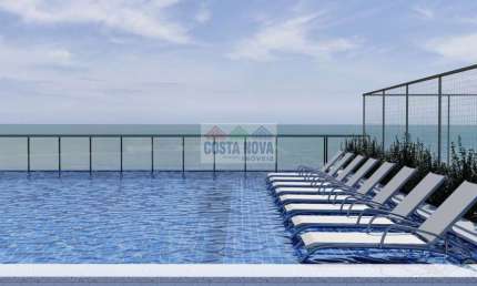Oportunidade em Praia Grande, apartamento de 2 quartos na quadra da praia, 2 vagas, 2 banheiros