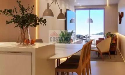 Apartamento com 77 m², 2 suítes - Sacada c/churrasq. - 1 vaga - Canto do Forte