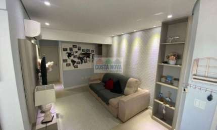 Apartamento com 3 dormitórios sendo 2 suítes, 3 banheiros, 2 vagas, bairro Itararé, São Vicente