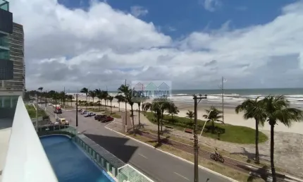 Apto 2 dormitórios com suíte, vista para o mar e área gourmet no caiçara ? praia grande