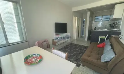 Aluga-se apartamento com 1 dormitório, vista mar, bairro caiçara