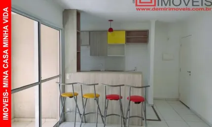 Apartamento à venda em Cotia-SP, Jardim Petrópolis: 2 quartos, 2 salas, 1 banheiro, 2 vagas de garagem, 60m².