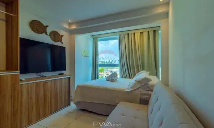 'aluga-se flat vista mar apart hotel na praia do cupe'