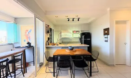 Apartamento 54m2 próximo ao Ribeirão Shopping, 1 suíte, Lavabo, Sacada, 1 Vaga coberta