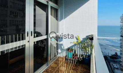 Apartamento Sacada com vista mar, 3 Dormitórios, Suite à Venda na Pitangueiras no Guarujá | QVista