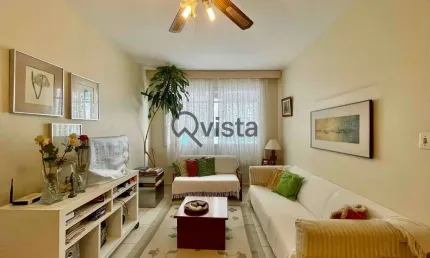 Apartamento reformado, 3 quartos, suite, quadra do mar na pitangueiras no guarujá | qvista inteligê