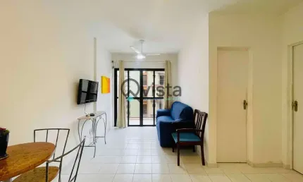 Apartamento 1 dormitório, sacada ampla, laser completo com piscina à venda na enseada no guarujá |