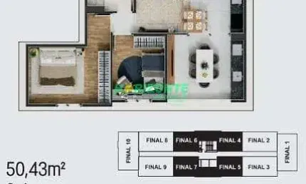 Apartamento com 2 dormitórios à venda, 50 m² - bairro da floresta - são josé dos campos/sp