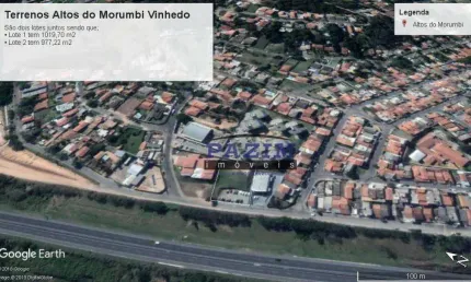 Terreno à venda, 997 m² - Altos do Morumbi - Vinhedo/SP