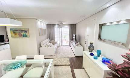 Lindo apto com 03 dormitórios sendo 01 suíte, varanda gourmet e garagem coberta para 02 veículos a venda no Condomínio Quinta do Imperador em Suzano