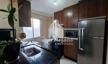 Apartamento em Americana no Jardim Bertoni de 2 dormitórios com móveis planejado aceita permuta