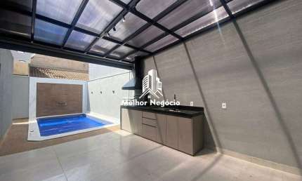 Casa à venda com 3 suítes ( 1 master) com piscina e garagem para 3 carros no Jardim Novo Cambuí -Hortolândia/SP