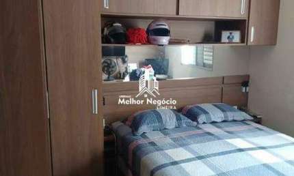 Apartamento à venda no Condomínio Parque dos Alpes – Bairro Jardim da Colina Verde, Limeira, SP Apartamento térreo com 2 dormitórios, 1 banheiro e 1 v