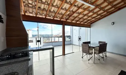 Cobertura com 3 quartos à venda, 163 m² por r$ 550.000 - vivendas da serra - juiz de fora/mg